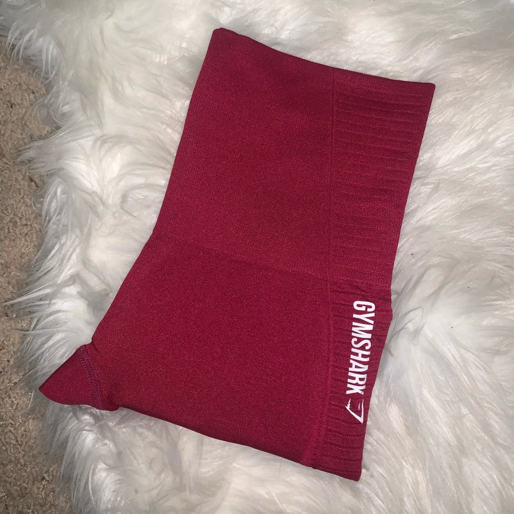 gymshark❤️ cropped burgundy seamless leggings